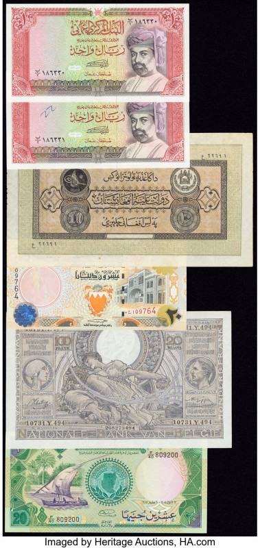 Bahrain, Belgium, Oman and More Group of 6 Examples About Uncirculated. Bottom e...