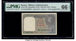 Burma Military Administration 1 Rupee 1940 (ND 1945) Pick 25b Jhun5.9.1B PMG Gem Uncirculated 66 EPQ. 

HID09801242017

© 2020 Heritage Auctions | All...