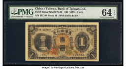 China Bank of Taiwan Limited 1 Yen ND (1933) Pick 1925a PMG Choice Uncirculated 64 EPQ. 

HID09801242017

© 2020 Heritage Auctions | All Rights Reserv...