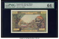 Equatorial African States Banque Centrale des Etats de l'Afrique Equatoriale 500 Francs ND (1963) Pick 4e PMG Choice Uncirculated 64 EPQ. 

HID0980124...