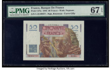 France Banque de France 50 Francs 31.5.1946 Pick 127a PMG Superb Gem Unc 67 EPQ. 

HID09801242017

© 2020 Heritage Auctions | All Rights Reserved