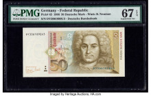 Germany Federal Republic Deutsche Bundesbank 50 Deutsche Mark 1996 Pick 45 PMG Superb Gem Unc 67 EPQ. 

HID09801242017

© 2020 Heritage Auctions | All...