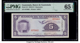Guatemala Banco de Guatemala 5 Quetzales 15.9.1948 Pick 25 PMG Gem Uncirculated 65 EPQ. 

HID09801242017

© 2020 Heritage Auctions | All Rights Reserv...
