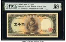 Japan Bank of Japan 5000 Yen ND (1957) Pick 93b PMG Superb Gem Unc 68 EPQ. 

HID09801242017

© 2020 Heritage Auctions | All Rights Reserved
