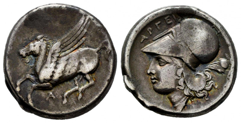 Akarnania. Leukas. Stater. 320-280 BC. (Gc-2258). Anv.: Pegasos flying to the ri...