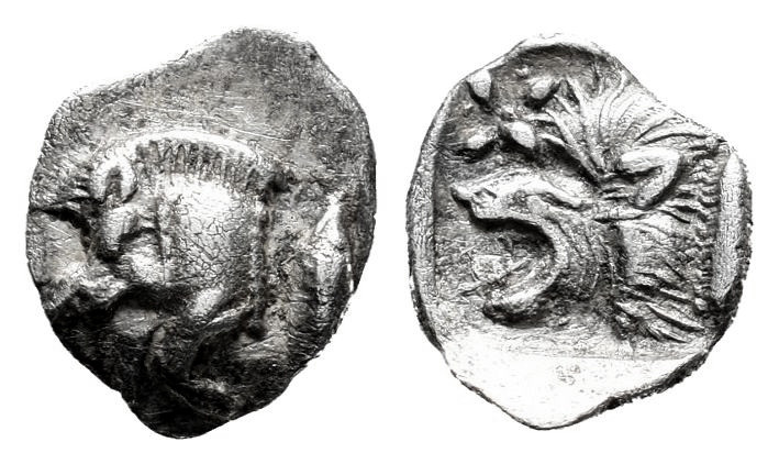 Mysia. Kyzikos. Hemiobol. 450-400 BC. (Sng von Aulock-1213). (Klein-265). Anv.: ...