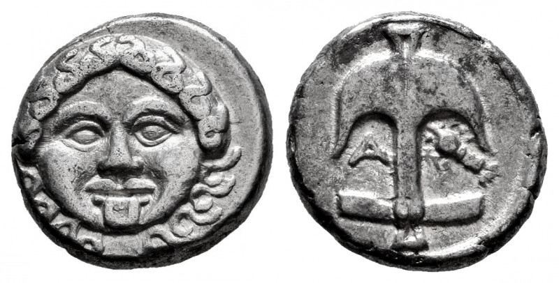 Thrace. Apollonia Pontika. Drachm. 400-380 BC. (Gc-1655). (Cy-1543). Anv.: Facin...