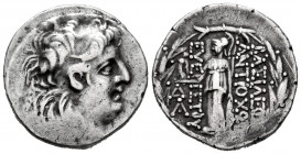 Cappadocian Kingdom. Ariarathes VI Epiphanes Philopator. Tetradrachm. 118/7-115/4 BC. Mint C. In the name and types of Antiochos VII Euergetes (Sidete...