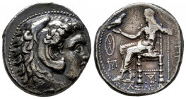 Kingdom of Macedon. Philip III. Tetradrachm. 323-317 BC. Babylon. (Price-P189). (Müller-29). Anv.: Head of Herakles to right, wearing lion skin headdr...