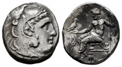 Kingdom of Macedon. Kassander - Antigonos II. Drachm. 310-275 BC. Uncertain mint. Coinage in the name and type of Alexander III. (Price-862). (Müller-...
