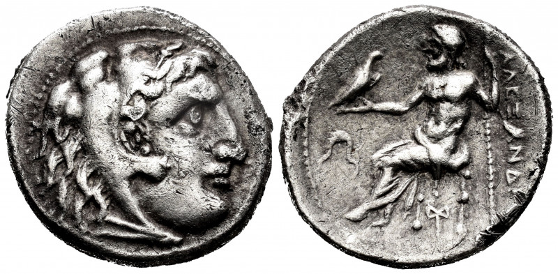 Kingdom of Macedon. Demetrios I Poliorketes. Drachm. 300-295 BC. Miletos. In the...