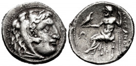 Kingdom of Macedon. Demetrios I Poliorketes. Drachm. 300-295 BC. Miletos. In the name and types of Alexander III. (Price-2138). (Müller-1133). Anv.: H...