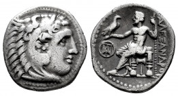 Kingdom of Macedon. Demetrios I Poliorketes. Drachm. 295-294 BC. Miletos. (Price-2148). (Hgc-3.1). Rev.: Zeus seated to left, holding eagle and sceptr...