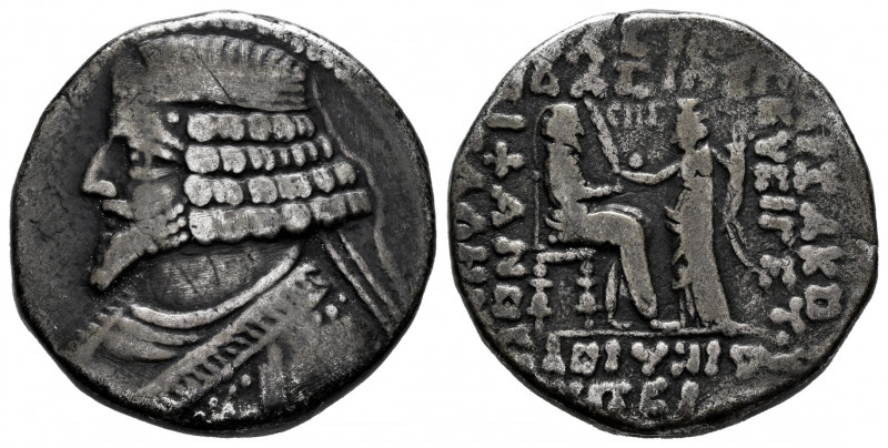 Kingdom of Parthia. Phraates IV. Tetradrachm. 38/7-2 BC. Seleukeia on the Tigris...