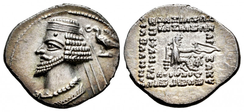Kingdom of Parthia. Phraates IV. Drachm. 38-2 BC. Ekbatana. (Sellwood-52.10). An...