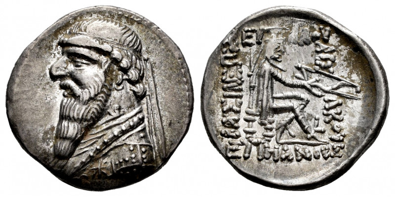Kingdom of Parthia. Mithradates II. Drachm. 120/19-109 BC. Rhagai. (Sellwood-26....