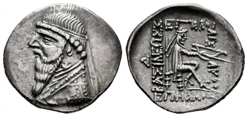 Kingdom of Parthia. Mithradates II. Drachm. 120/19-109 BC. Rhagai. (Sellwood-26....