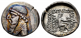 Kingdom of Parthia. Mithradates II. Drachm. 109-96/5 BC. Rhagai. (Sellwood-27,1). (Shore-85). (Sunrise-293). Anv.: Diademed and draped bust to left. R...