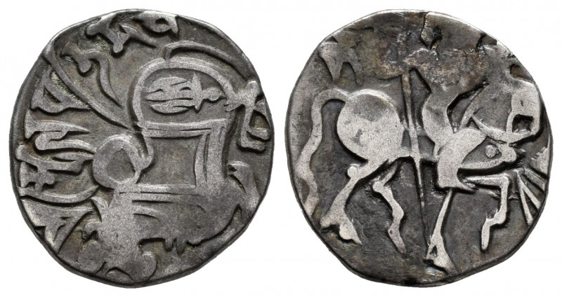 Hindu Shahis. Samanta Deva. Jital. 850-1000 AD. Kabul. (Tye-14). Anv.: Recumbent...