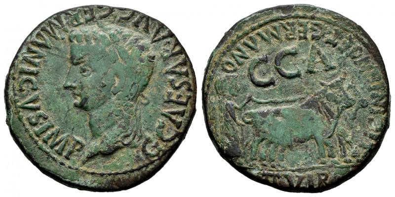 Caesaraugusta. Time of Caligula. Unit. 37-41 AD. Zaragoza. (Abh-390 variant). (A...