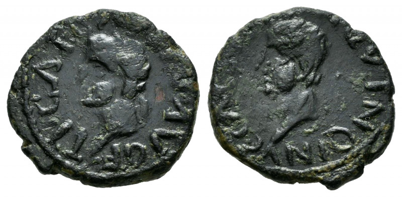 Carthage Nova. Time of Tiberius. Sextans. 14-36 AD. Cartagena (Murcia). (Abh-611...