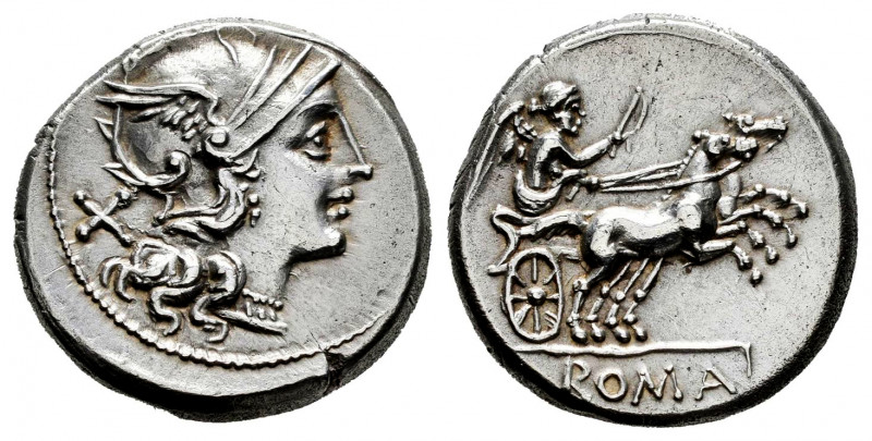 Anonymous. Denarius. 157-156 BC. Rome. (Ffc-77). (Craw-197/1). (Cal-52). Anv.: H...