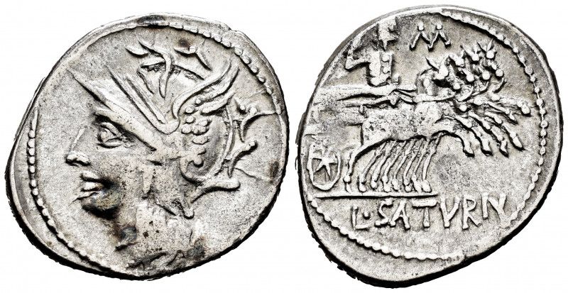 Appuleius. Lucius Appuleius Saturninus. Denarius. 104 BC. Rome. (Ffc-162). (Craw...