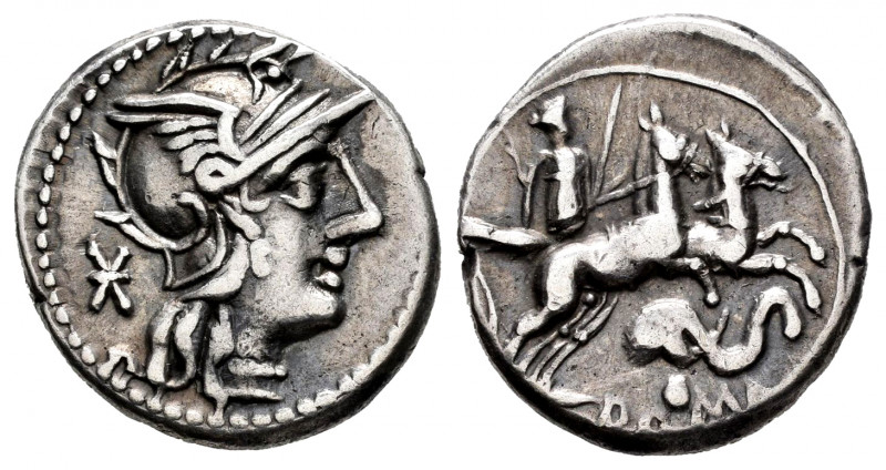 Caecilius. Q. Caeciiius Metellus Diadematus (o Delmaticus). Denarius. 128 BC. Ro...