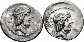 Calpurnius. L. Calpurnius Piso Frugi. Denarius. 90-89 BC. Rome. (Ffc-240). (Craw-Unlisted). (Cal-306). Anv.: Laureate head of Apolo right, number XXII...