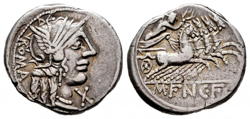 Fannius. Mareius Fannius C.f. Denarius. 123 BC. Auxiliary mint of Rome. (Ffc-705...