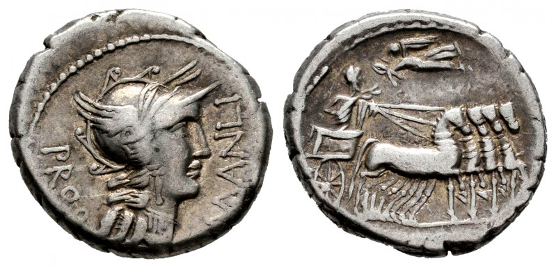 Manlius. L. Manlius Torquatus. Denarius. 82 BC. (Ffc-839). (Craw-367/5). (Cal-92...