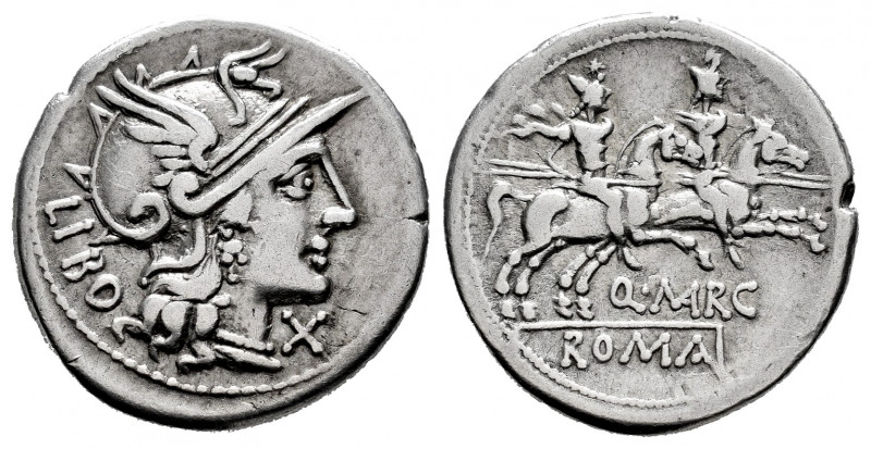 Marcius. Q. Marcius Libo. Denarius. 148 BC. Rome. (Ffc-848). (Craw-215/1). (Cal-...