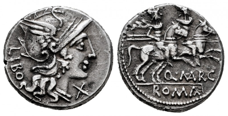 Marcius. Q. Marcius Libo. Denarius. 148 BC. Rome. (Ffc-848). (Craw-215/1). (Cal-...