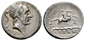 Marcius. C. Marcius Philippus. Denarius. 56 BC. Rome. (Ffc-894). (Craw-425/1). (Cal-962). Anv.: ANCVS below diademed head of Ancus Marcius right, litu...