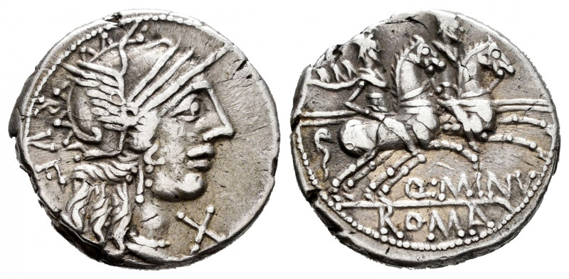 Minucius. Q. Minucius Rufus. Denarius. 122 BC. Auxiliary mint of Rome. (Ffc-920)...