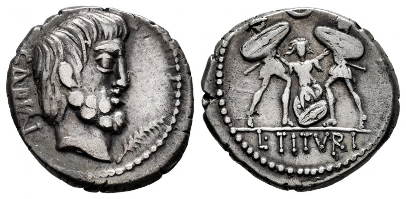 Titurius. L. Titurius L.f. Sabinas. Denarius. 89 BC. Rome. (Ffc-1156). (Craw-344...