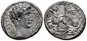Augustus. Seleucis and Pieria. Tetradrachm. Year 27 of the Actiana Era = 5/4 BC. (RPC-I 4152). (McAlee-181). Anv.: KAIΣOAPΣ ΣEBAΣTOY, laureate head to...