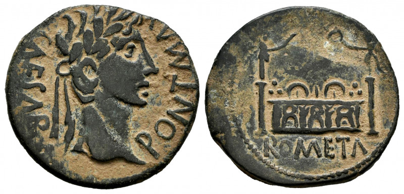 Augustus. Unit. 15-10 BC. Lugdunum. (Ric-230 Var). (Bmcre-550 var). Anv.: CAESAR...