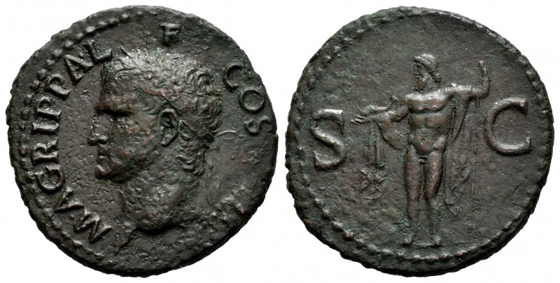 Agrippa. Unit. 37-41 AD. Rome. (Ric-I 58). (Bmcre-161). Anv.: M•AGRIPPA•L F•COS ...
