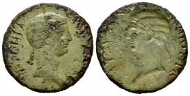 Antonia. Dupondius. 41-50 AD. Rome. (Ric-I 92). (Bmcre-166). Anv.: ANTONIA (AVGVSTA), draped bust to right. . Rev.: Incuse. Ae. 10,18 g. Scarce. Choic...