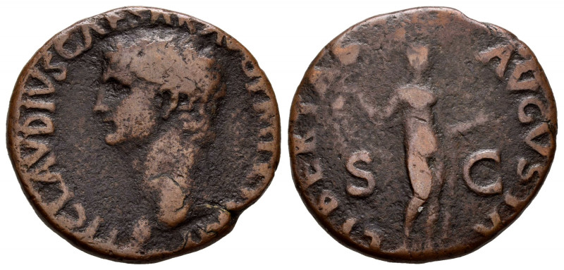 Claudius. Unit. 42-43 AD. Rome. (Ric-113). Anv.: TI CLAVDIVS CAESAR AVG P M TR P...