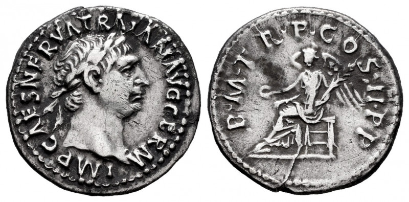 Trajan. Denarius. 98-99 AD. Rome. (Ric-10). (Bmcre-413). (Rsc-123). Anv.: IMP CA...
