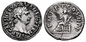 Trajan. Denarius. 98-99 AD. Rome. (Ric-10). (Bmcre-413). (Rsc-123). Anv.: IMP CAES NERVA TRAIAN AVG GERM, laureate head right. Rev.: P M TR P COS II P...