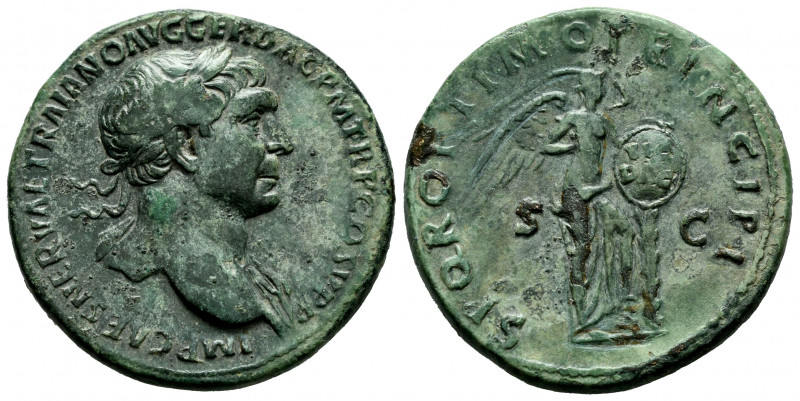 Trajan. Sestertius. 103-111 AD. Rome. (Ric-527). (Ch-452). (Bmcre-812). Anv.: IM...
