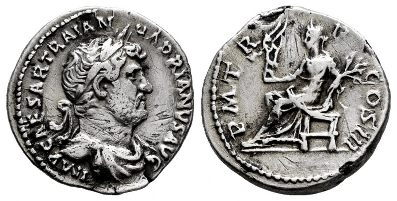 Hadrian. Denarius. 121-123 AD. Rome. (Ric-II 3, 544). (Bmcre-144/5). (Rsc-1098a)...