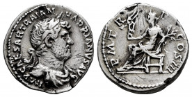 Hadrian. Denarius. 121-123 AD. Rome. (Ric-II 3, 544). (Bmcre-144/5). (Rsc-1098a). Anv.: IMP CAESAR TRAIAN HADRIANVS AVG, laureate and draped bust to r...