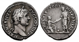 Hadrian. Denarius. 130-133 AD. Rome. (Ric-II.3 1580). (Bmcre-889). (Rsc-1260). Anv.: HADRIANVS AVG COS IIII PP, laureate head to right. Rev.: RESTITVT...