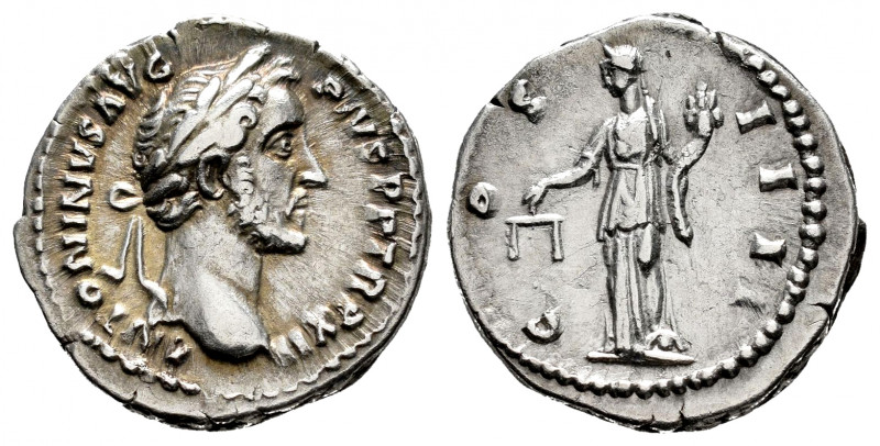 Antoninus Pius. Denarius. 140-143 AD. Rome. (Ric-127). (Seaby-228). Rev.: COS II...