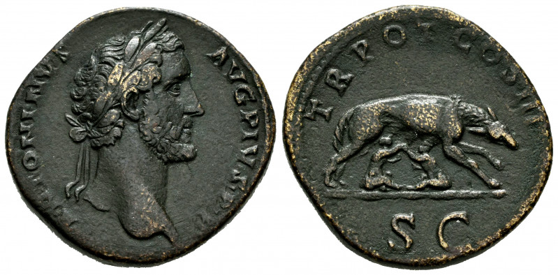 Antoninus Pius. Sestertius. 140-144 AD. Rome. (Ric-648). (Bmcre-1318). Anv.: ANT...