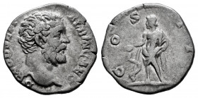 Clodius Albinus. Denarius. 194-195 AD. Rome. (Ric-IV 2). (Bmcre-88). (Rsc-9). Anv.: D CLOD SEPT ALBIN CAES, bare head to right. Rev.: COS II, Aesculap...